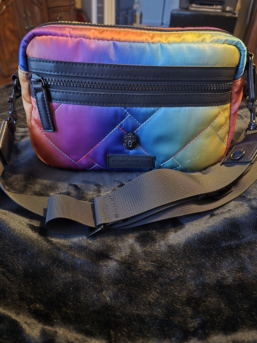 Kurt Geiger Rainbow Quilted Crossbody Bag - Multicolor